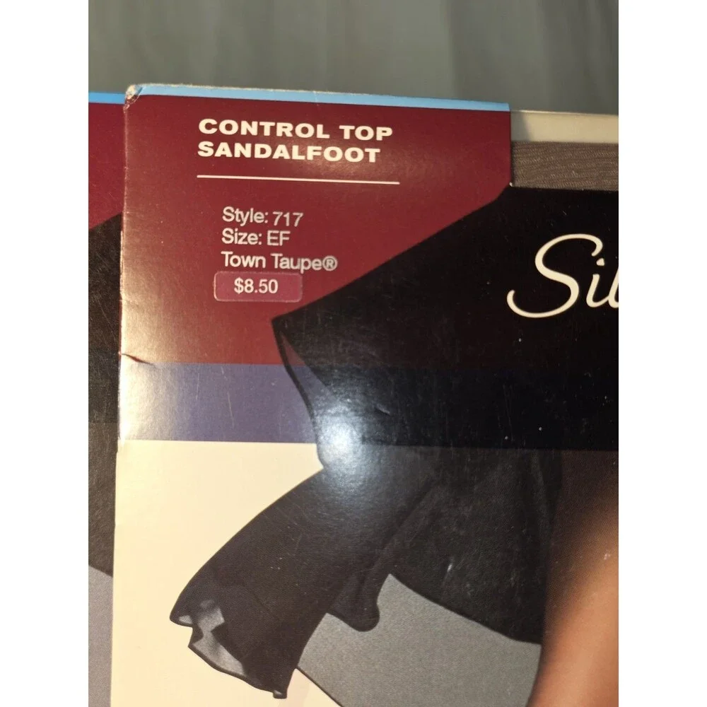 Lot of 3 Vtg Hanes Silk Reflections Pantyhose Size EF Control Top Sandalfoot 717